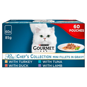 Colección de chefs de comida gourmet perle gato mixta 60 x 85g