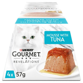Révélations gastronomiques de la mousse mouillée de la gueule de chats 4 x 57g