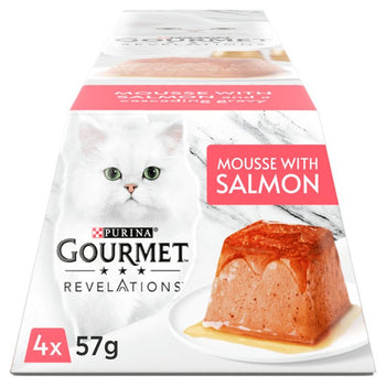 Révélations gastronomiques Saumon dans les aliments pour chats humides de sauce 4 x 57g