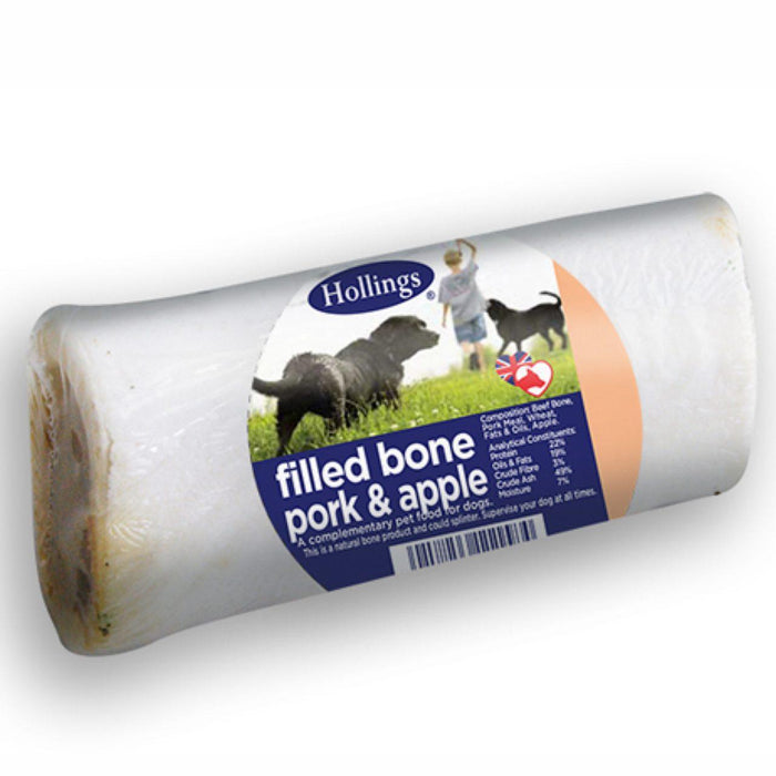 Hollings gefüllte Hund Bone Bone Schweinefleisch & Apfelhund behandeln