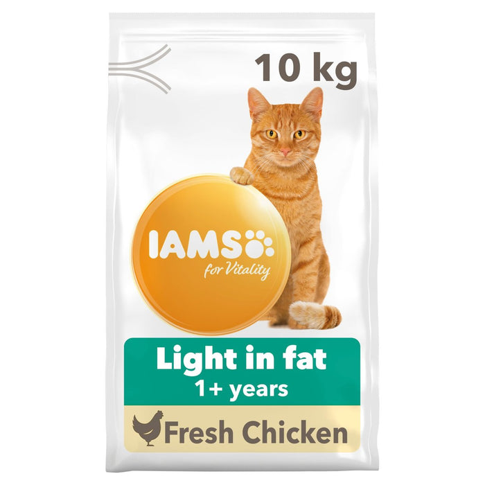 IAMS لضوء الحيوية في طعام القطط الجاف الدهني/المعقم مع الدجاج الطازج 10 كجم