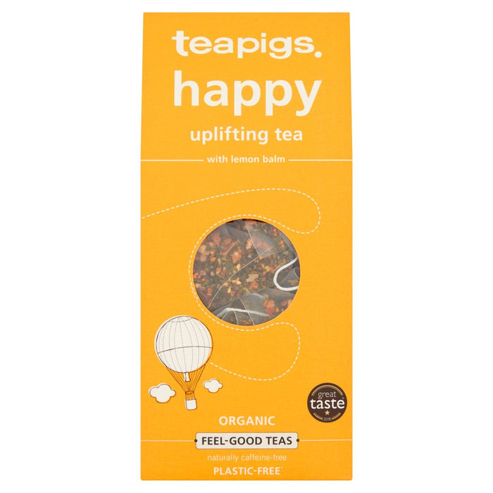 Teapigs Happy bustine di tè biologico con melissa 15 per confezione