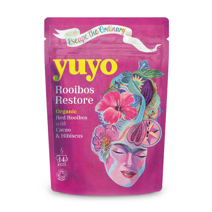 Bustine di tè Yuyo Organic Rooibos Restore Mate 14 per confezione