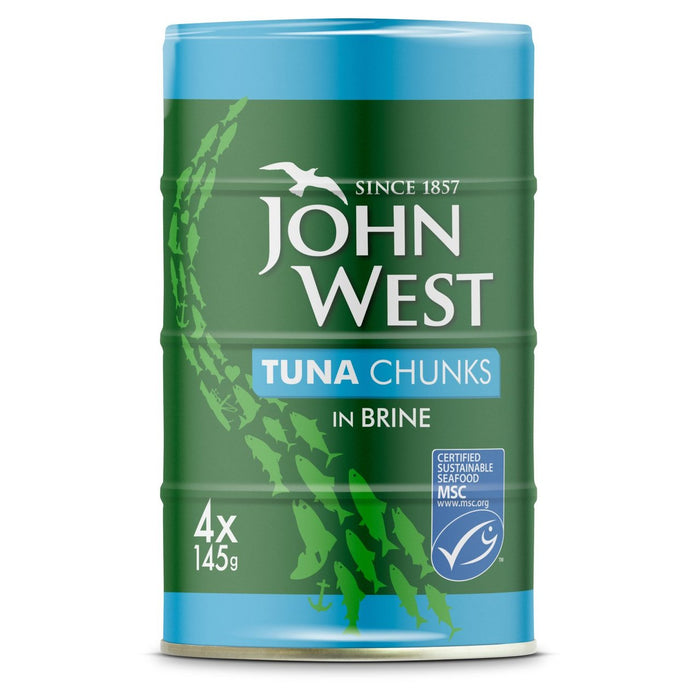 John West MSC Tuna Chunks Brine 4 x 145g