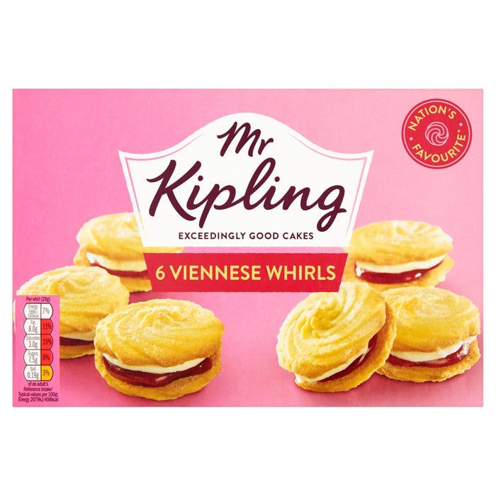 Mr Kipling Viennese Whirls 6 por paquete 