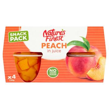 Special Offer - Nature's Finest Fruit Pots Peach in Juice 4 x 120g