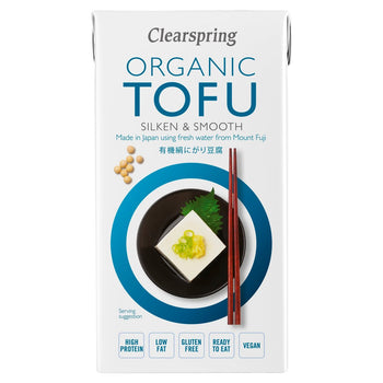Tofu giapponese biologico setoso e liscio Clearspring 300 g
