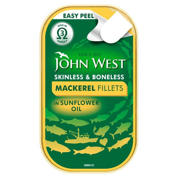 JOHN WEST FILETOS DE MACKEREL EN Aceite de girasol 115G