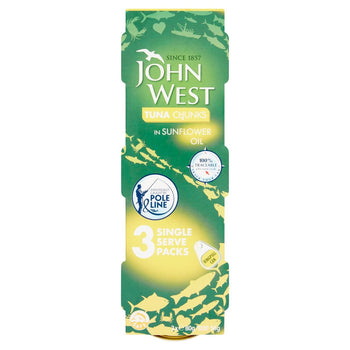 John West Thunfischbrocken in Sonnenblumenöl 3 x 80g