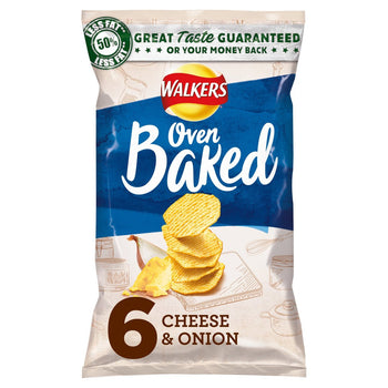 Walkers Snack al formaggio e cipolla al forno 6 x 25 g