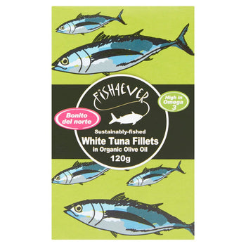 Fish 4 Ever White Tuna in Organic Olive Oil 120g