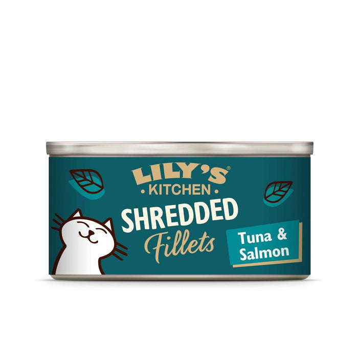 Lily's Kitchen Râchée filets thon et saumon dans un bouillon de nourriture humide pour les chats 70g