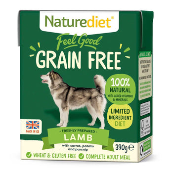 Naturediet - طعام الكلاب الرطب الخالي من الحبوب، 18 × 390 جم