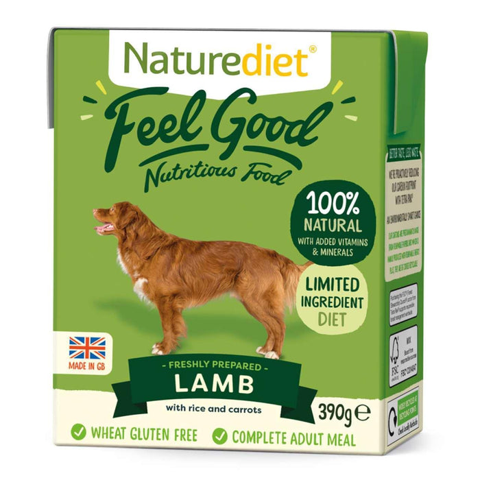 Naturediet Feel Good Lamm komplettes nasse Hundefutter 18 x 390g