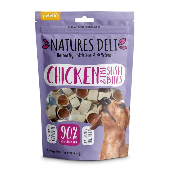 Nature Deli Hähnchen und Fisch Sushi Bites Hunde behandelt 100g