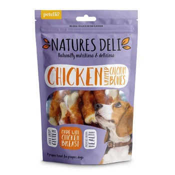 Natures Deli Hähnchen verpackte Calcium Bone Dog behandelt 100 g