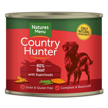 Natures Menu Country Hunter Superfood Beef Cans 6 x 600g