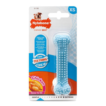 Nylabone Welpe Zahne Zahnhähnchen Blau Xsmall Hundespielzeug