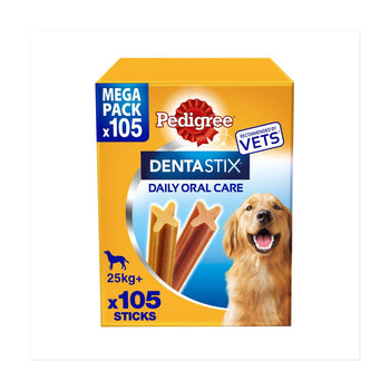Pedigree dentastix quotidien adulte grand chien traite les bâtons dentaires 105 x 39g