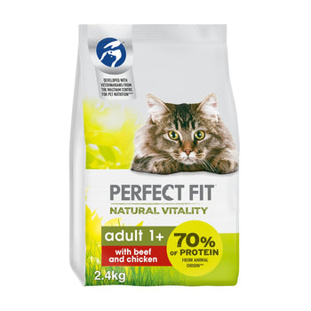 Perfect Fit Cat Complete Dry Natural Vitality with Beef & Chicken 2.4kg