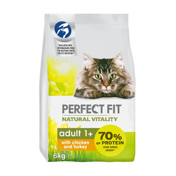 Perfect Fit Natural Vitality Cat Dry Adult 1+ Chicken & Turkey 6kg
