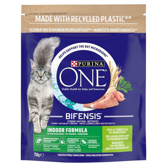 Purina ein erwachsener trockener Katzenfutter Hühnchen und Vollhandkorn 750g