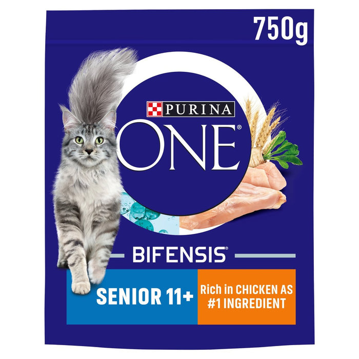 Purina ein Senior 11+ Katzenfutter Hühnchen und Vollkorn 750g