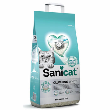 Sanicat Klumpen weiße unmittelbarer Katzenstreu 10l
