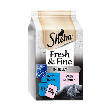 Sheba Fresh & Fine Cat Pouches Fish Collection in Jelly 6 x 50g
