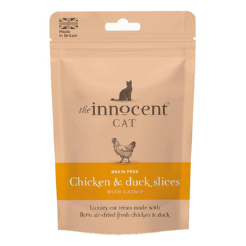 The Innocent Cat Chicken & Duck Slices With Catnip Cat Treats 70g