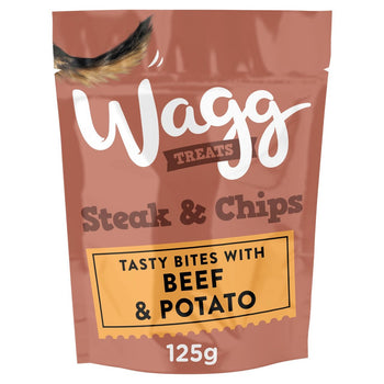 Wagg Steak & Chips Dog Treats 125G