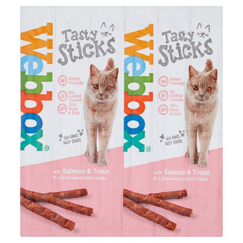 Webbox -Katzen Freude leckere Stöcke mit Lachs & Trout Cat Treats 30g