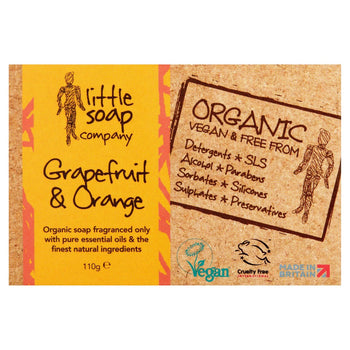 Little Soap Company Saponetta biologica al pompelmo e arancia 110 g