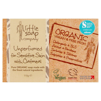 Little Soap Company Saponetta biologica non profumata per pelli sensibili 110 g