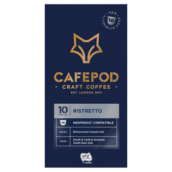 كبسولات قهوة من الألومنيوم متوافقة مع CafePod Ristretto Nespresso، 10 في كل عبوة