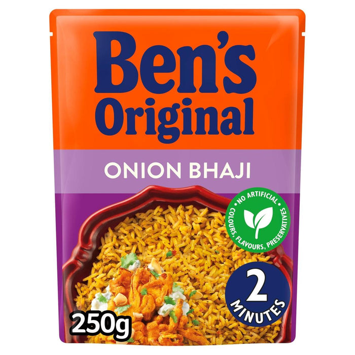 Bens Original Rice Cipolla Bhaji Riso per Microonde 250g