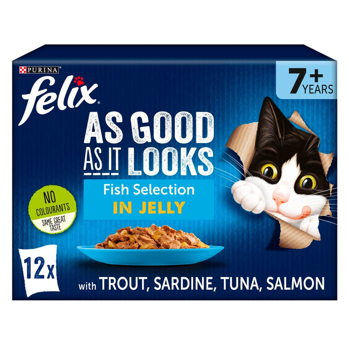 Felix As Good As It Looks Senior Cat Food Fish 12 x 100g