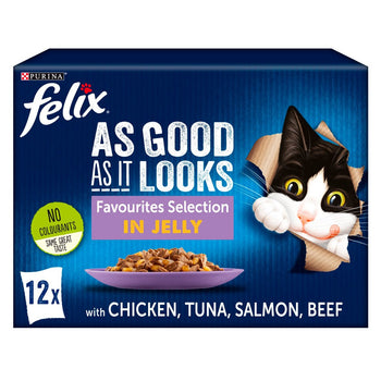 Felix As Good As It Looks Favourites Selection in Jelly 12 x 100g