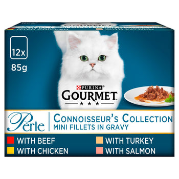 Gourmet Perle Connoisseurs Cat Food Mixed 12 x 85g