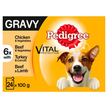 Poudgree Adulte Wet Dog Food Sachets Sélection mixte dans la sauce 24 x 100g