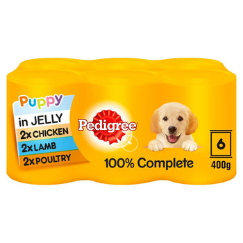Pedigree Puppy Wet Dog Food Cason Sélection mixte dans la gelée 6 x 400g