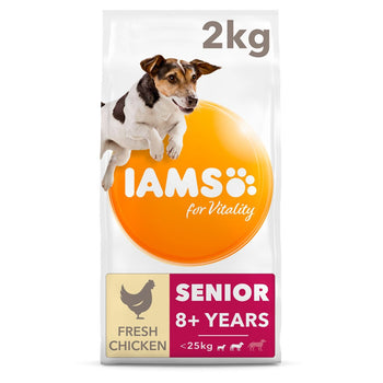 IAMS for Vitality Alimento per cani anziani di taglia piccola/media con pollo fresco 2 kg