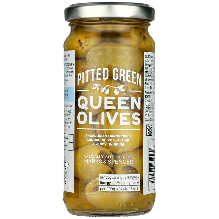 Olive Verdi Regina Denocciolate M&S 225g