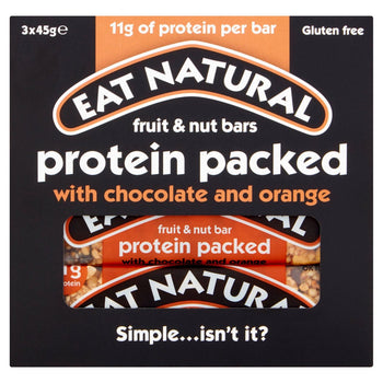 Mangia barrette di cioccolato e arancia ricche di proteine naturali 3 x 45 g