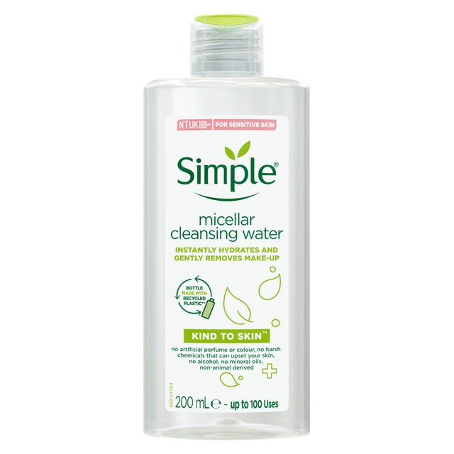Acqua detergente micellare semplice delicata sulla pelle 200 ml